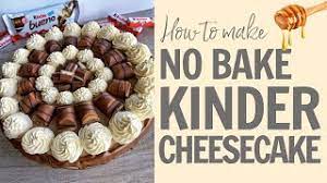 Zum schokolade schmelzen verwendet ich am liebsten die impfmethode um ein schönes ergebnis zu erzielen. How To Make A No Bake Kinder Cheesecake 1 Minute Recipe Youtube