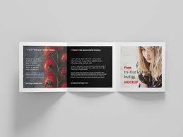 Free square brochure mockup in seven psd files. Free Square Trifold Leaflet Brochure Mockup Psd