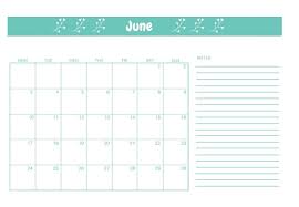 Fillable Calendar For June 2019 Month With Large Space To Print June 2019 Calendar Monthly Calendar Template Fillable Calendar