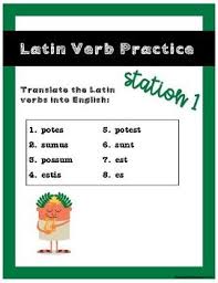 Latin Sum Possum Stations And Task Cards Task Cards Latin Activities Verb Practice