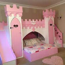 The superior design and style of the girl's bunk beds bunks girls with a slide will be the best ever bed a little princess could imagine. Princess Castle Bed Girls Bed Princess Bed Bed For Girls Room Castle Bed Princess Castle Bed