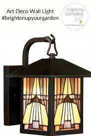 Inglenook Art Deco Art Glass Garden Wall Light Art Deco Garden Glass Inglenook Light Wall Outdoor Wall Lantern Garden Wall Lights Wall Lantern