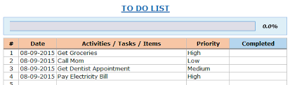 (for example to save a copy). Excel To Do List Template Free Download