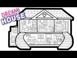 Dream House Coloring And Drawing For Kids How To Draw A House Coloring Page Youtube House Drawing For Kids Dream House Drawing House Colouring Pages