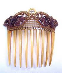 Carved And Pierced Horn Back Comb Hair Ornaments Hair Adornments Hair Jewelry
