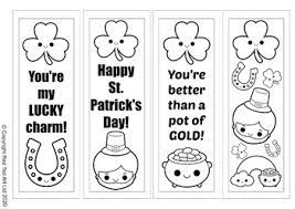 Discover the magical deliciousness of lucky charms cereal. St Patrick S Day Bookmark Printables Full Color Coloring Pages