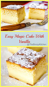 This Is A Dessert That Could Be Perfect For A Potluck Or A Party One Batter Three Layers Of Heaven Magic Cake Recipes Magic Custard Cake Custard Cake Recipes