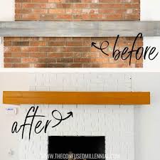 Check spelling or type a new query. Diy Fireplace Makeover How To Strip Stain Fireplace Mantel Before After The Confused Millennial