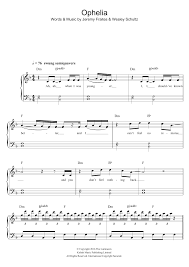 Перевод песни ophelia — рейтинг: Ophelia Noten The Lumineers Klavier Leicht