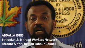 Abdalla Idris (Unite Here Local 75) from Ethiopian & Eritrean Workers  Network (Labour Council) says STATUS QUO is NOT an OPTION!, #Ontario it is  time to UPDATE #LABOUR & EMPLOYMENT LAWS!, October 1st ...