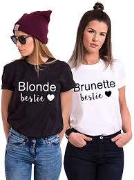 Auf poster, leinwand, glas & mehr. Best Friends T Shirts Sister Shirts Fur 2 Madchen Bff Tshirt Beste Freundin T Shirt Mit Blondie Brunette Freundschafts Oberteile Sommer Damen Tops 2 Stuck Schwarz Blonde M Brunette L Amazon De Bekleidung