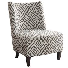 Valentina Designer Fabric Grey And White Accent Chair
