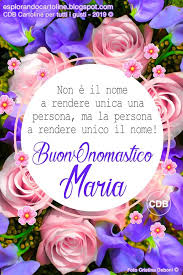 Cdb Cartoline Per Tutti I Gusti Cartolina Buon Onomastico Maria Non E Il N Buon Onomastico Buon Anniversario Onomastico