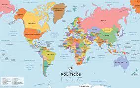 El mapa que se muestra aquí muestra cómo población varía según el país. Mapa Del Mundo Con Paises En Espanol Laminado 36 W X 22 73 H Amazon Es Oficina Y Papeleria