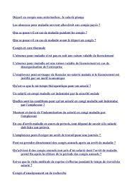 Absence maladie et cong?s pay?s. Calameo Absences Et Les Conges