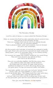 Then when it's time, we'll reunite and cross the bridge together. The Rainbow Bridge Abstract Art By Sharon Cummings