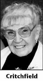 EDITH CRITCHFIELD Obituary (2014)