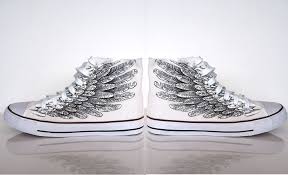 On a longwing, the wing comes along the side of the shoe,. Angel Wings Shoes Wing Shoes Painted Shoes Shoes