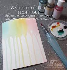 Using stampin' up!'s watercolor paper (to match the white of the main image), i colored my sentiment with both perfect plum and pale plum markers. Photo Tutorial Easy Watercolor Drip Technique Easy Watercolor Drip Art Watercolor