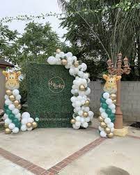 Balloon Cascade Zoo Baby Shower Baby Shower Balloon Arch Jungle Baby Shower Decorations
