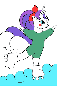 Hier leben die sonderbarsten und prächtigsten tiere. Ausmalbild Fee Einhorn Kostenlos Online