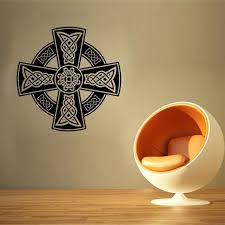 Home decor signs diy home decor celtic decor irish celtic dark stains painted letters vinyl cead mile failte home decor sign, stone inlay, celtic decor, scottish home decor, celtic. Celtic Cross Irish Fashion Pattern Wall Stickers For Living Room Art Decor Vinyl Wall Decals Bedroom Home Decoration Murals Full Wall Decal Full Wall Decals From Onlinegame 11 94 Dhgate Com