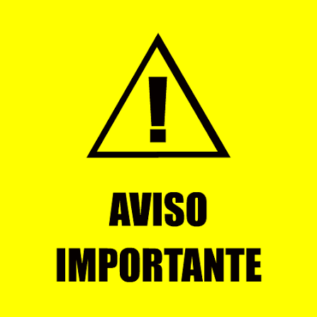 Atenção Aviso Importante