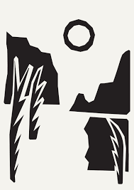 Black And White Frame Landscape Vintage Landscape Art Framed Geometric Landscape Sea Prints Printed Wall Art Ocean Print Large Poster Home Decor Mountains Print Frame