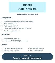 Lowongan kerja guru bk dan it 1. Lowongan Kerja Admin Malam Di Solo Bursa Lowongan Kerja
