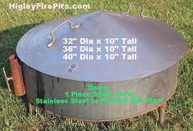 Custom fire pit spark screens,conical snuff covers,folding,dome,flat,made stainless steel. Dome Fire Pit Covers Mild Steel Or Stainless Steel Keeps Water Out Along With Snow Dirt Leaves Www Higleyweldi Fire Pit Spark Screen Fire Pit Designs Fire Pit