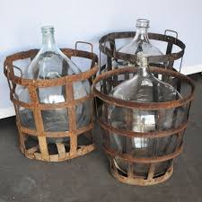 Glass Carboy Vintage Bottles Salvaged Furniture Glass