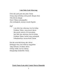 • cinta dulu cinta sekarang (cover) alfin habib x roger kajol x butong olala. Lirik Lagu Pujian