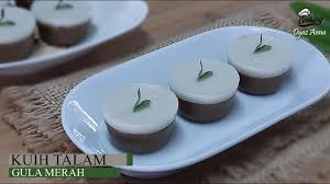 Resepi kuih talam gula merah gedik2 lembut asli. Kuih Talam Gula Merah Yang Lembut Tanpa Air Kapur Kuih Tradisional Youtube