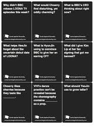 There are two types of cards: Cards Against Humanity Loop Black Cards Loopd Amino Amino