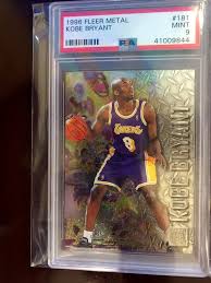 Here are several kobe bryant rookie cards that are worth adding to your collection whether you are a kobe fan, basketball fan, sports fan, sports card investing fan, or just a fan of making money. 1996 97 Metal Kobe Bryant Rookie Basketball Card 181 P
