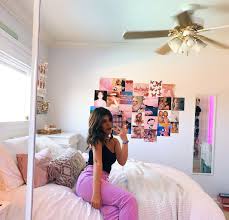 Pink Retro Room Collage Retro Room Aesthetic Bedroom Aesthetic Rooms