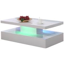 White High Gloss Coffee Table With Multi Colour Led Lighting In 2020 Modern Coffee Tables Coffee Table Coffee Table White