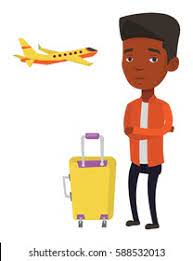 El Pasajero Del Avion Asustado Por Vector De Stock Libre De Regalias 588532013