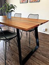 Or, with industrial kitchen lighting and industrial bar stools. Industrial Dining Table Cognac Industrial Collection