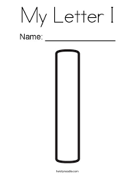 I spy the letter i coloring page. My Letter I Coloring Page Twisty Noodle