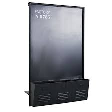 Almacenaje Schwarzes Metall Schiefertafel Schiefer