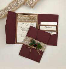 Christmas Wedding Invitation Rustic Invitation Set Unique Etsy Christmas Wedding Invitations Wedding Invitations Rustic Winter Wedding Invitations