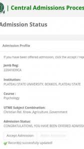 Once you accept an admission in jamb caps portal mind you, admission door is closed for that year. Plasu Admission List 2020 2021 Out On Jamb Caps Startuppreneur