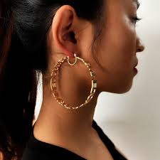 Big Flower Hoop Earrings