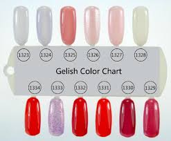 Gelish Soak Off Gel Polish Color Chart China Cosmetics