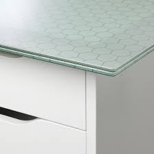 Glasholm Alex Tisch Glas Wabenmuster Weiss 148x73 Cm Heute Noch Bestellen Ikea Osterreich Glass Table Ikea Glass Table Honeycomb Pattern