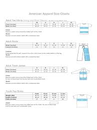 American Apparel Size Chart 2 Free Templates In Pdf Word