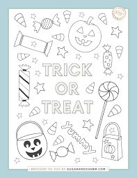 Download this adorable dog printable to delight your child. Printable Halloween Coloring Pages Sugar And Charm