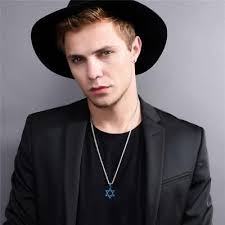 Star of David Pendant Necklace Chain christian Israel Jewish Blue Ion Plate 