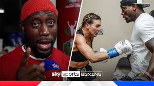 Sandy Ryan's trainer Kay Koroma hit back at Mikaela Mayer after the  Californian reacted angrily to the coach switching allegiances to work with  the Brit.